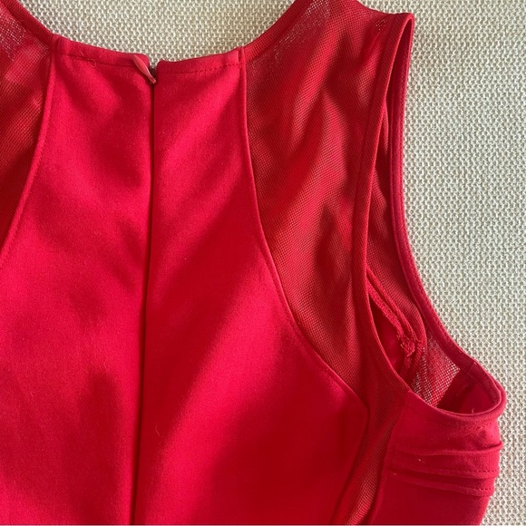 Red Bodycon Cutout Sheath Cocktail Dress Size S - Picture 5 of 11